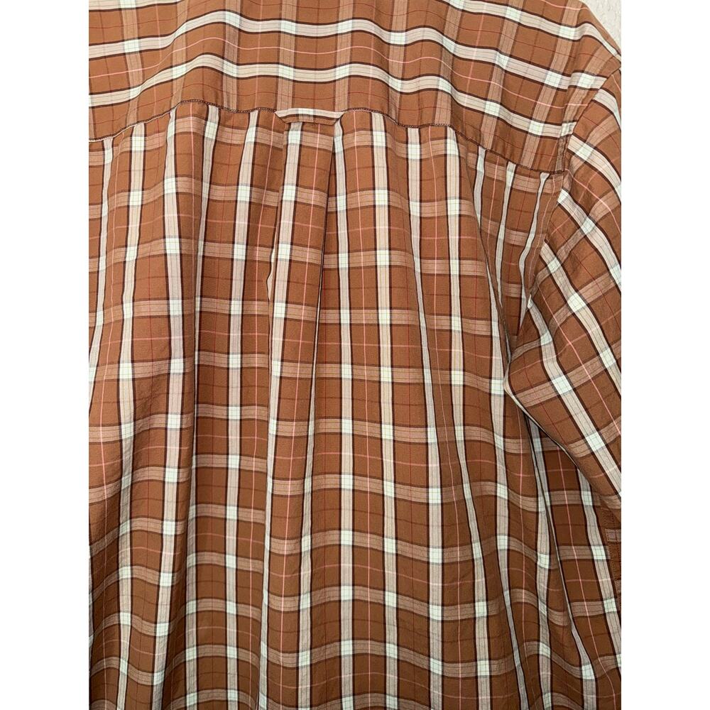 Pendleton Brown Plaid Cotton Button Down Shirt - image 5